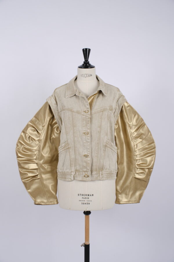 Veste denim beige