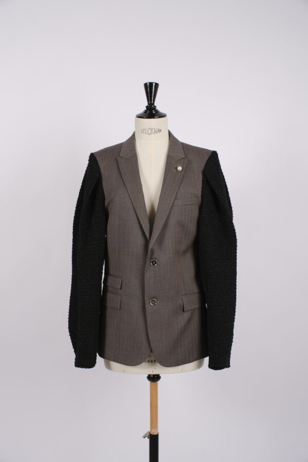 Blazer gris et tweed