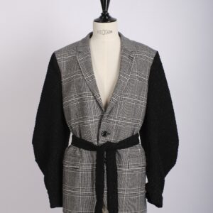 Blazer long à carreaux