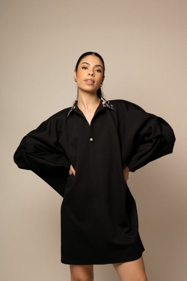 ROBE CHEMISE OVERSIZE NOIRE