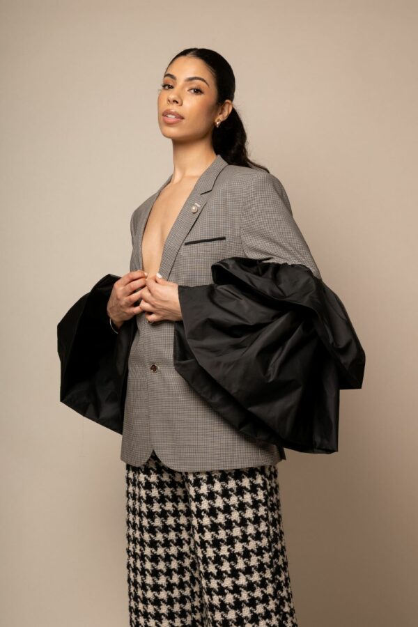 VESTE BLAZER OVERSIZE À MANCHES VOLUMINEUSES – Image 3