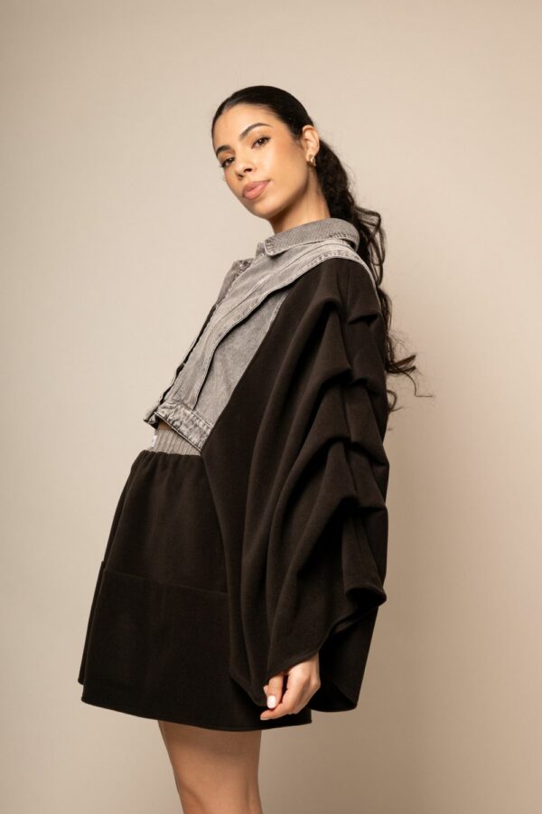 VESTE BICOLORE STRUCTURÉE