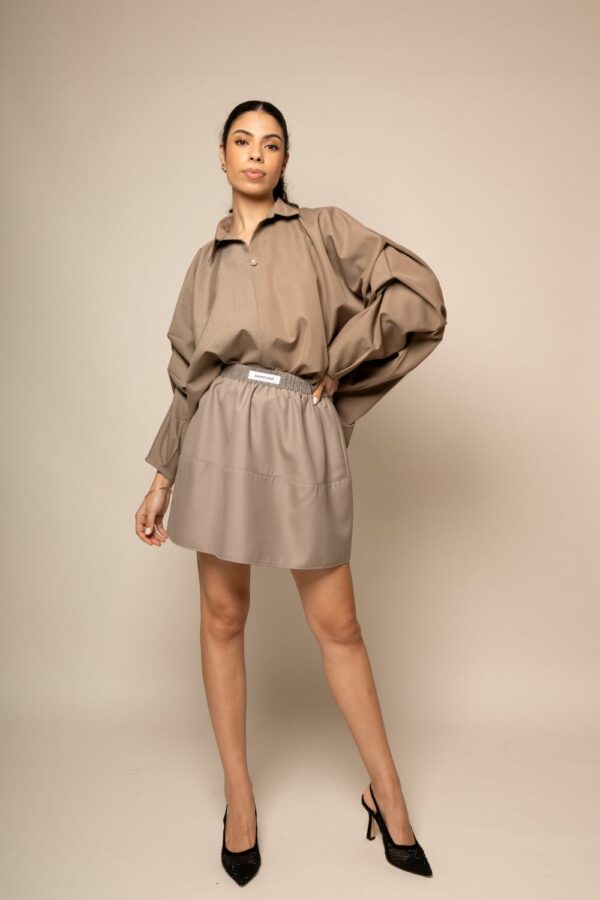 CHEMISIER OVERSIZE BEIGE – Image 3
