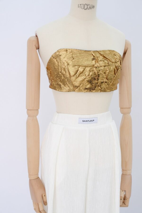 BUSTIER TEXTURÉ OR – Image 3