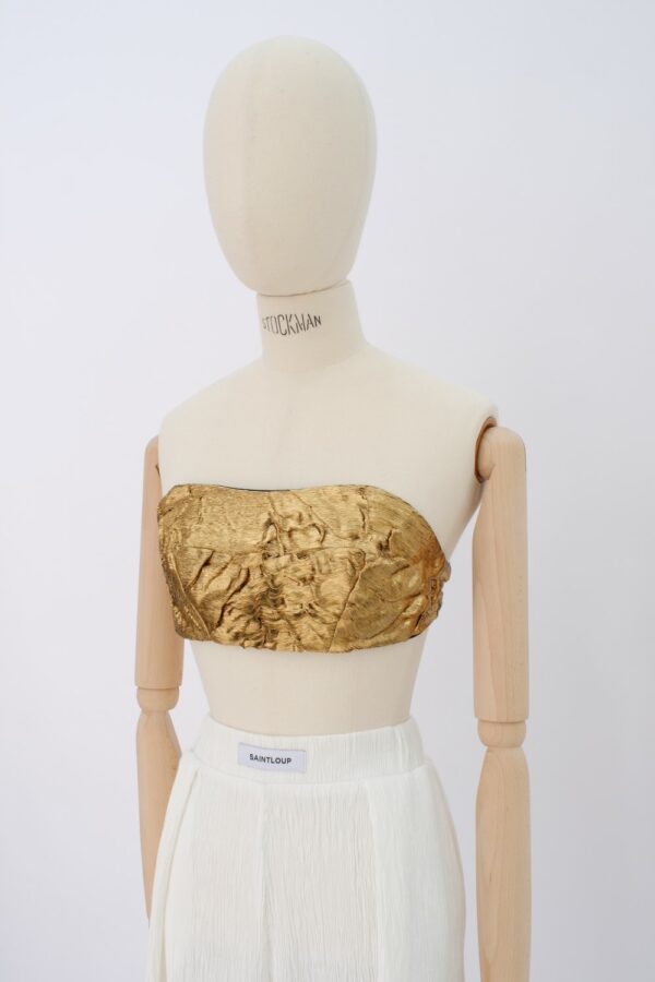 BUSTIER TEXTURÉ OR