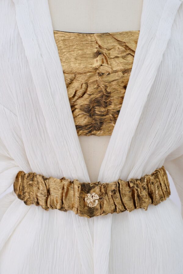 CEINTURE ÉLASTIQUE DORÉE FRONCÉE