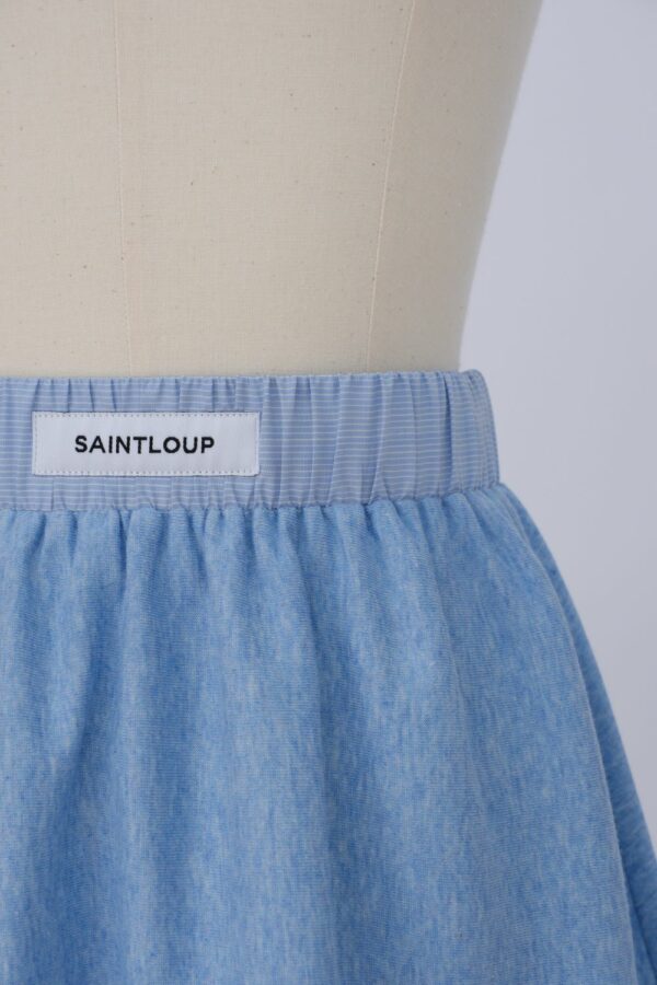 Mini-Jupe Jersey - Bleu Chiné – Image 3
