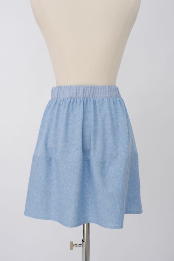 Mini-Jupe Jersey - Bleu Chiné – Image 2