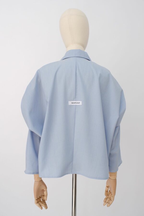Chemise Oversize Rayée - Bleu Clair – Image 2
