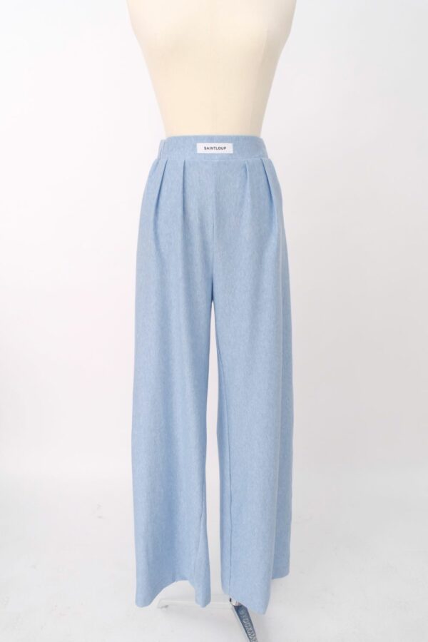 Pantalon Large Jersey - Bleu Chiné