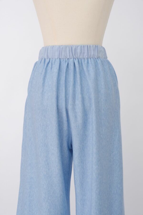 Pantalon Large Jersey - Bleu Chiné – Image 4