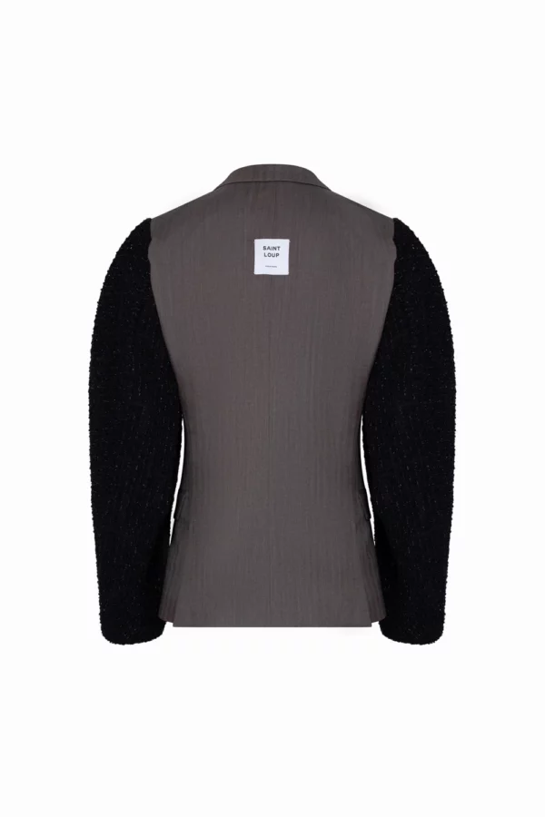 Blazer tailleur bicolore manches couture – Image 2