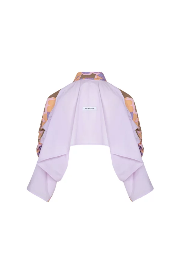 Chemise sculpturale imprimé floral pastel – Image 2
