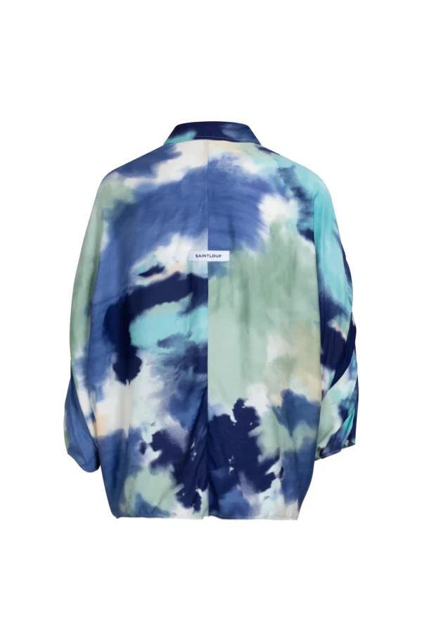 Chemise vaporeuse imprimé aquarelle marine – Image 2