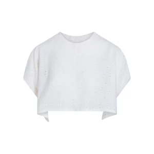 Top court broderies anglaises épurées