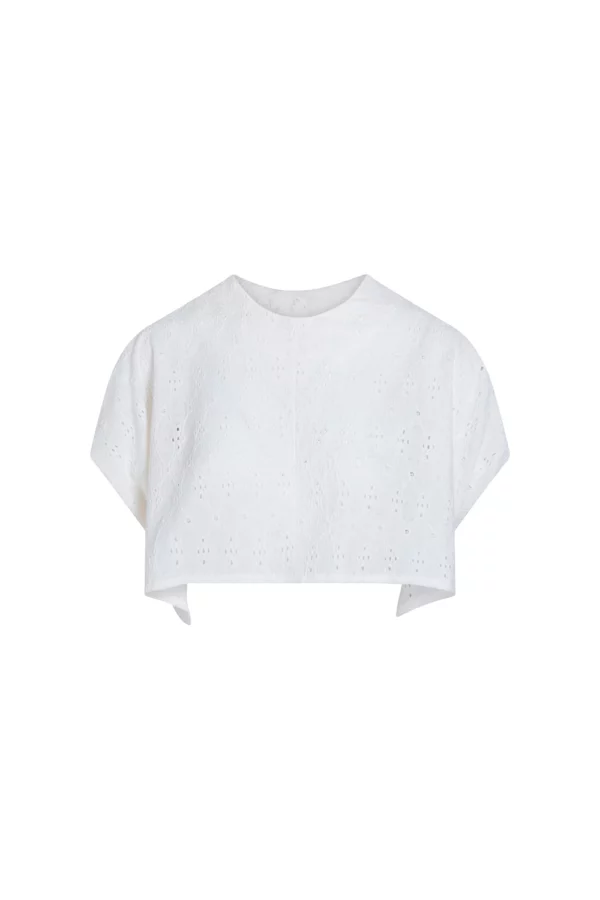 Top court broderies anglaises épurées