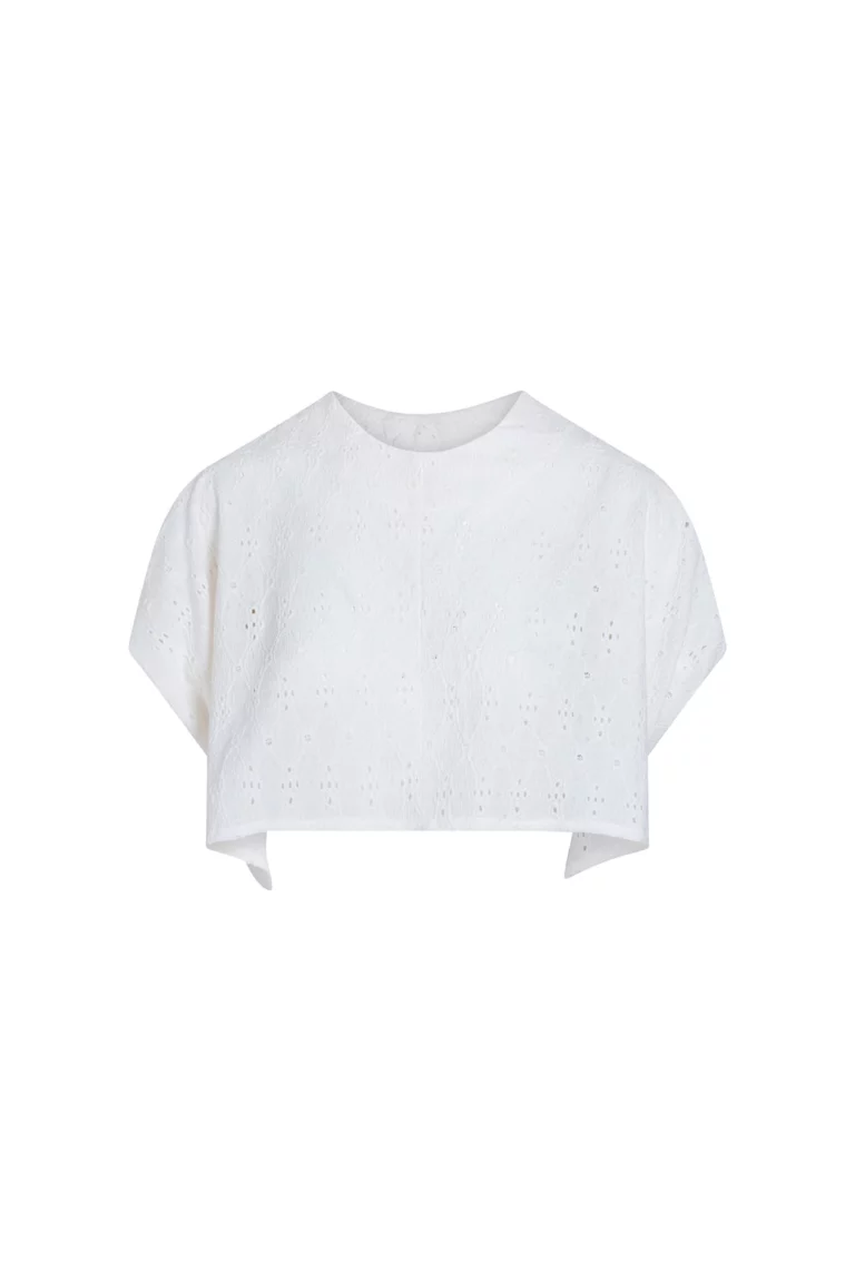 Top court broderies anglaises épurées