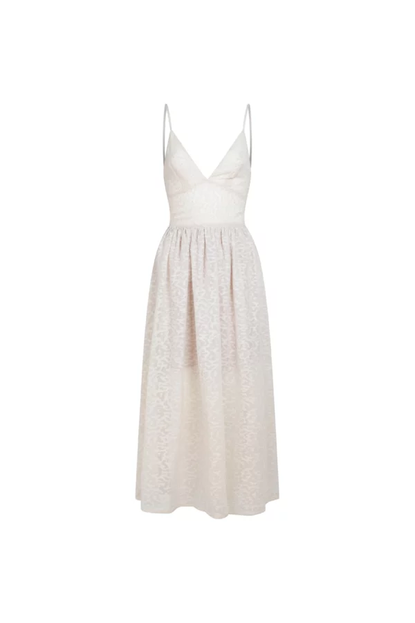 Robe longue texturée à dos croisé