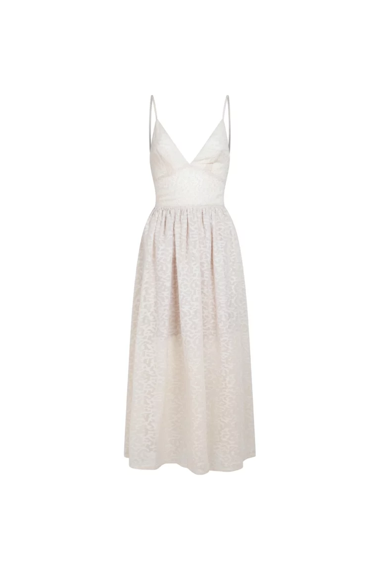 Robe longue texturée à dos croisé