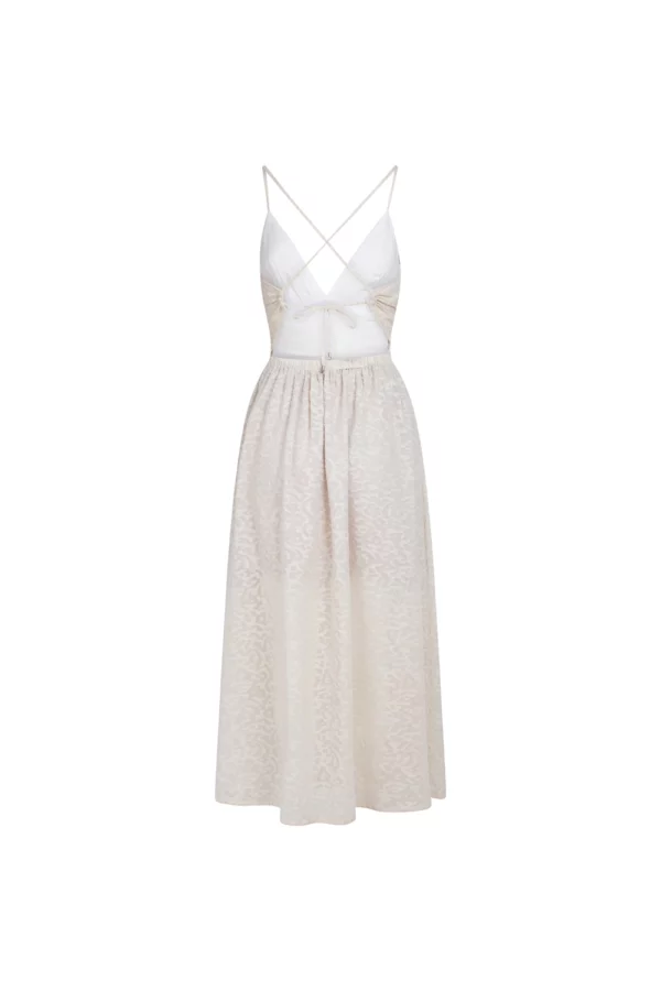 Robe longue texturée à dos croisé – Image 2