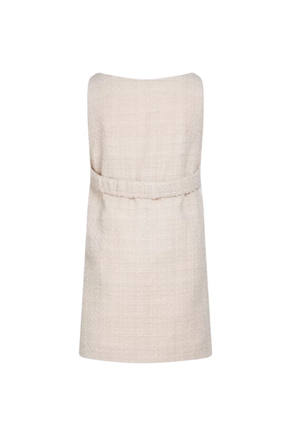 Robe courte col bateau en tweed – Image 2