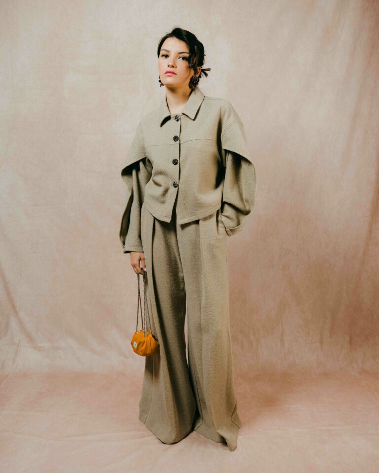 Pantalon Palazzo Bouclé