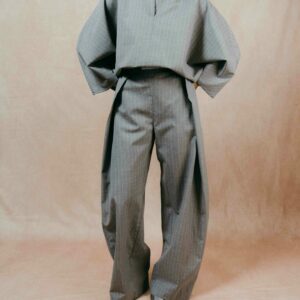 Pantalon Barrel Rayé