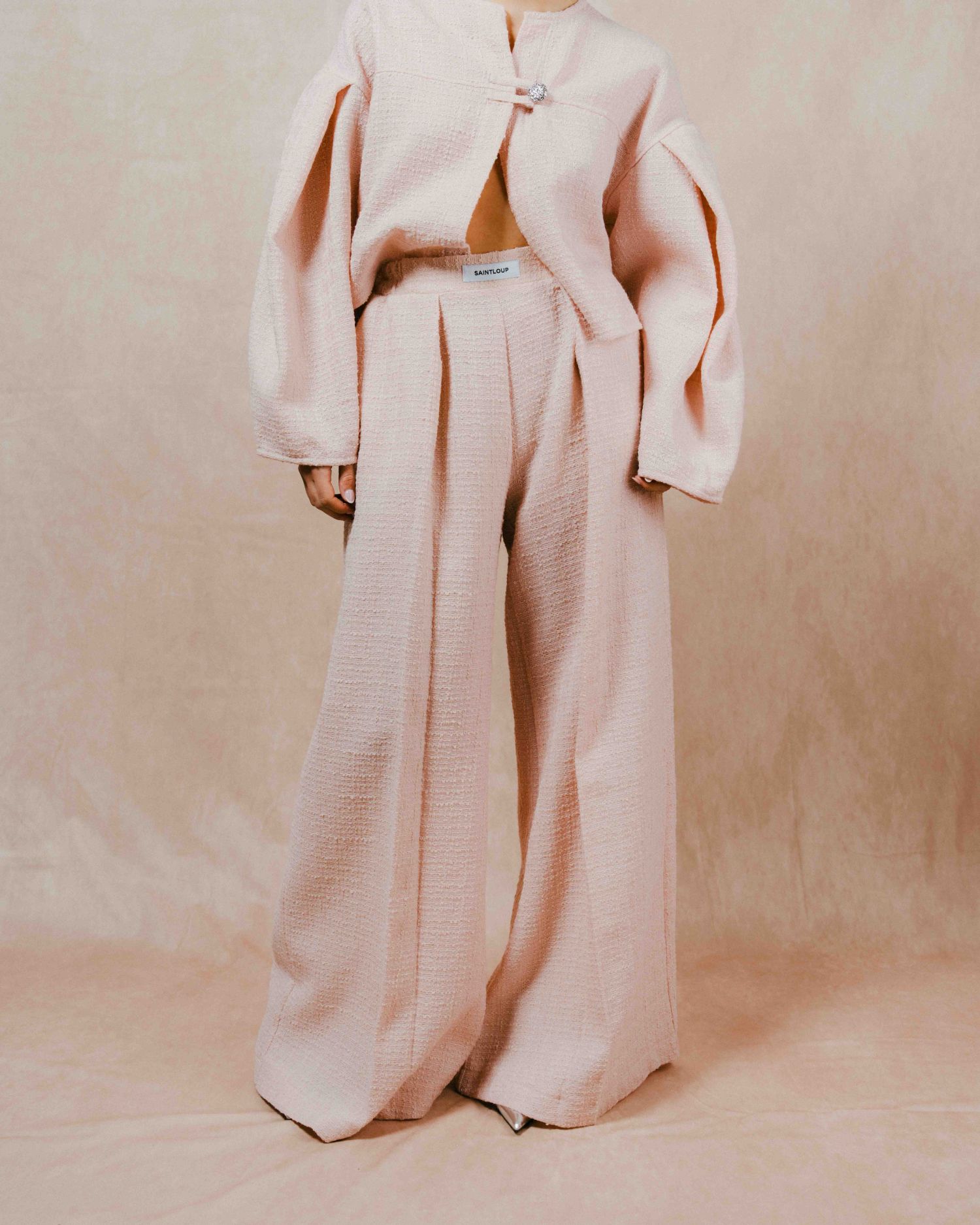 Pantalon Palazzo Tweed